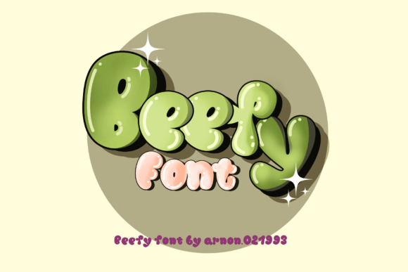 Beefy: A Playful Display Font for Handmade Invitations & Product Labels