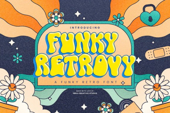 Funky Retrovy: A Display Font That Brings Joy to Digital Layouts