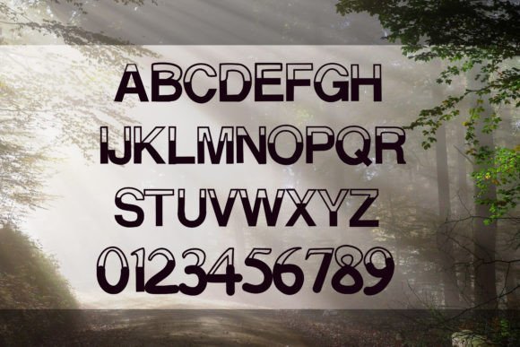 Half Display Font for Handmade Labels & Printables
