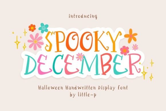 Spooky December: A Playful Handwritten Display Font for Festive Branding