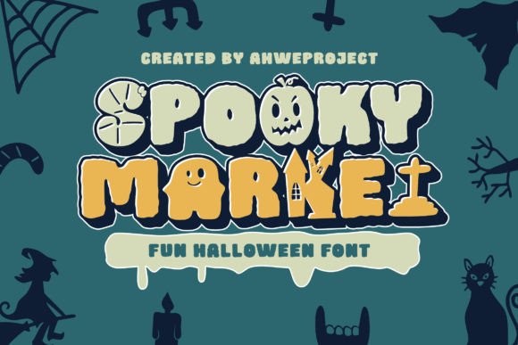 Spooky Market: A Bold Display Font for Halloween Brands
