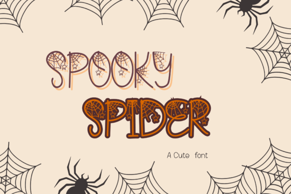 Spooky Spider Font: A Playful Display Typeface for Whimsical Branding