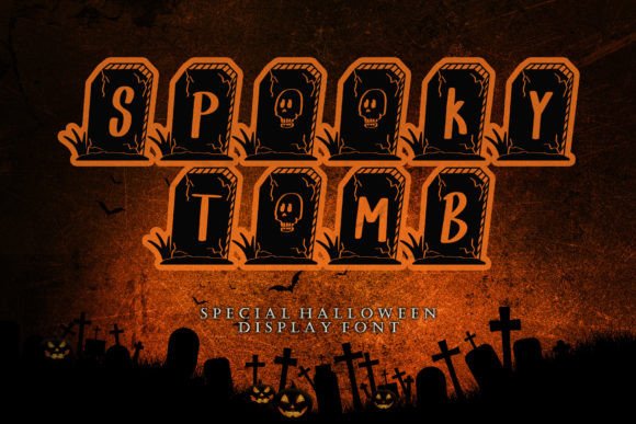 Spooky Tomb: A Display Font That Gives Halloween Magic to Your Handmade Goods