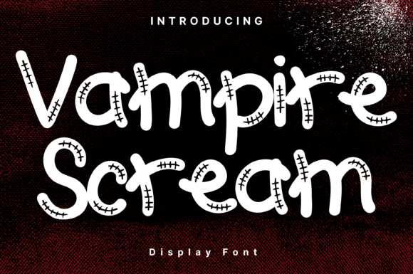 Vampire Scream: A Whimsical Handwritten Display Font for Editorial Charm